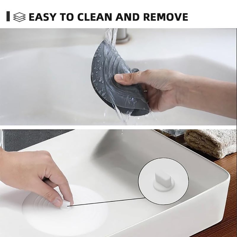 XIAOZHIHUI Tub Stopper 2PCS Bathtub Drain Stopper 6 inches Bathtub Tub Drain Cover Stopper Silicone Drain Plug Plug Kitchen Bathroom Hair Water Shower Stopper Large Bathroom Laundry Accessories (Grey/White) - Image 3